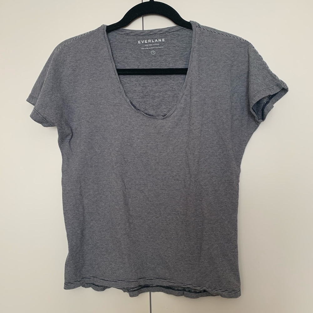 Everlane striped Pima cotton shirt, size small